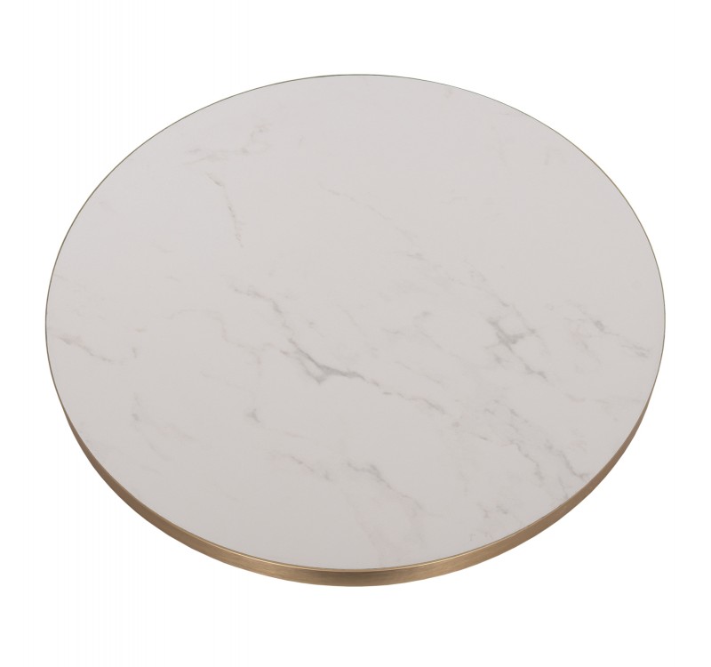 ΕΠΙΦΑΝΕΙΑ ΤΡΑΠΕΖΙΟΥ SINTERED STONE HM6652.12 ΜΕ ΠΛΑΙΣΙΟ ALU ΧΡΥΣΟ Φ60εκ.