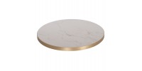 ΕΠΙΦΑΝΕΙΑ ΤΡΑΠΕΖΙΟΥ SINTERED STONE HM6652.12 ΜΕ ΠΛΑΙΣΙΟ ALU ΧΡΥΣΟ Φ60εκ.