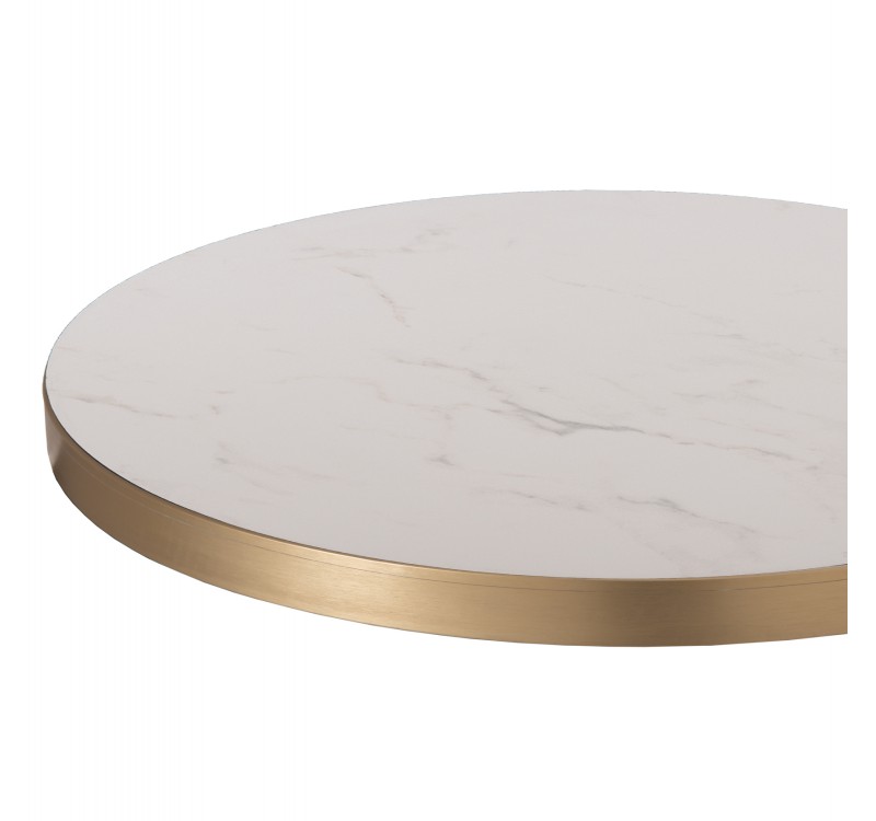 ΕΠΙΦΑΝΕΙΑ ΤΡΑΠΕΖΙΟΥ SINTERED STONE HM6652.12 ΜΕ ΠΛΑΙΣΙΟ ALU ΧΡΥΣΟ Φ60εκ.