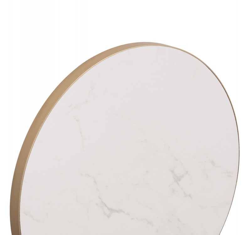 ΕΠΙΦΑΝΕΙΑ ΤΡΑΠΕΖΙΟΥ SINTERED STONE HM6652.12 ΜΕ ΠΛΑΙΣΙΟ ALU ΧΡΥΣΟ Φ60εκ.
