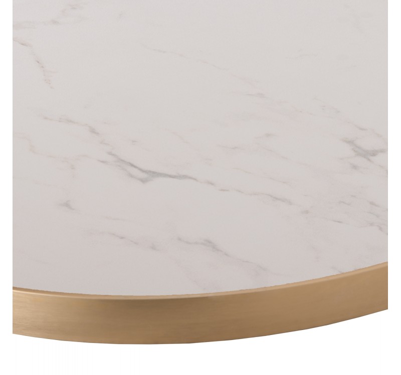 ΕΠΙΦΑΝΕΙΑ ΤΡΑΠΕΖΙΟΥ SINTERED STONE HM6652.12 ΜΕ ΠΛΑΙΣΙΟ ALU ΧΡΥΣΟ Φ60εκ.