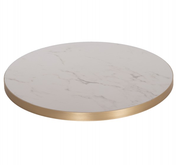 ΕΠΙΦΑΝΕΙΑ ΤΡΑΠΕΖΙΟΥ SINTERED STONE HM6652.12 ΜΕ ΠΛΑΙΣΙΟ ALU ΧΡΥΣΟ Φ60εκ.