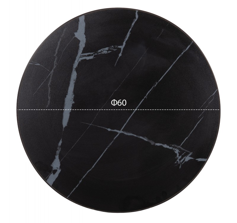 ΕΠΙΦΑΝΕΙΑ ΤΡΑΠΕΖΙΟΥ SINTERED STONE HM6652.03 ΜΕ ΠΛΑΙΣΙΟ ALU ΜΑΥΡΟ Φ60εκ.