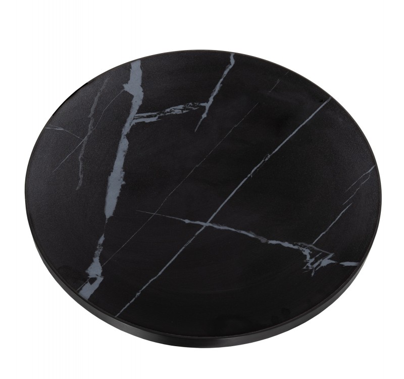 ΕΠΙΦΑΝΕΙΑ ΤΡΑΠΕΖΙΟΥ SINTERED STONE HM6652.03 ΜΕ ΠΛΑΙΣΙΟ ALU ΜΑΥΡΟ Φ60εκ.