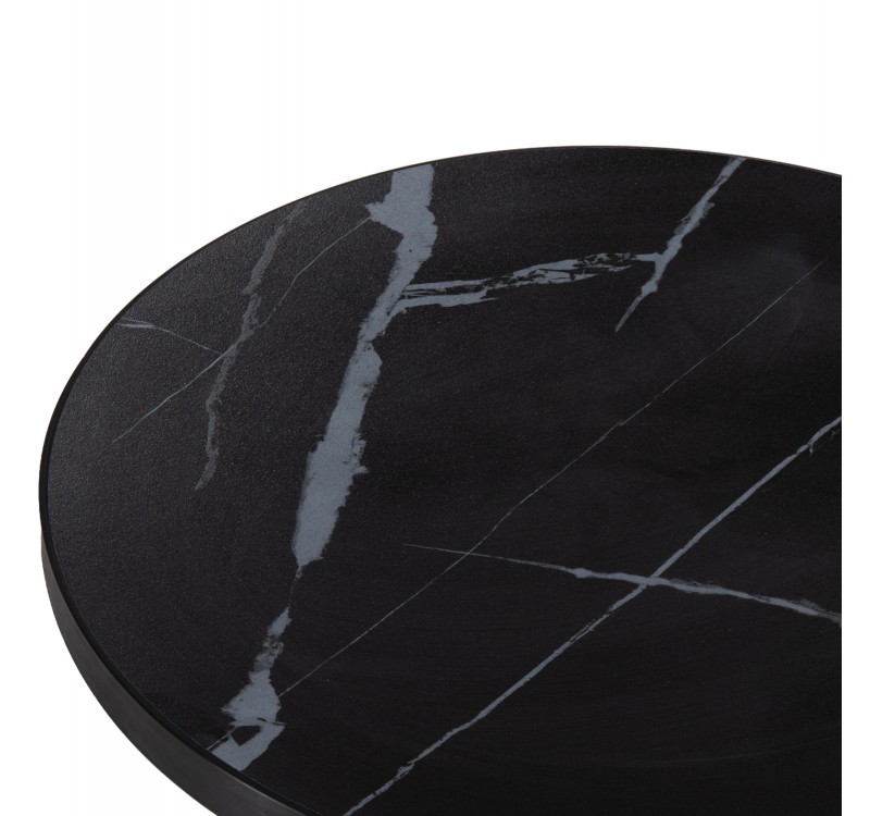 ΕΠΙΦΑΝΕΙΑ ΤΡΑΠΕΖΙΟΥ SINTERED STONE HM6652.03 ΜΕ ΠΛΑΙΣΙΟ ALU ΜΑΥΡΟ Φ60εκ.