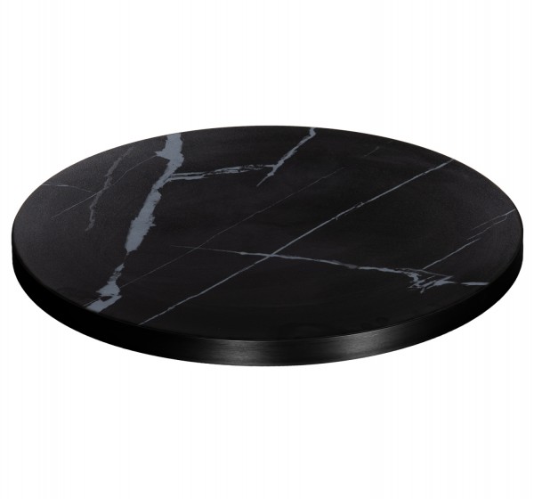 ΕΠΙΦΑΝΕΙΑ ΤΡΑΠΕΖΙΟΥ SINTERED STONE HM6652.03 ΜΕ ΠΛΑΙΣΙΟ ALU ΜΑΥΡΟ Φ60εκ.