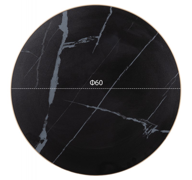 ΕΠΙΦΑΝΕΙΑ ΤΡΑΠΕΖΙΟΥ SINTERED STONE HM6652.13 ΜΕ ΠΛΑΙΣΙΟ ALU ΧΡΥΣΟ Φ60εκ.