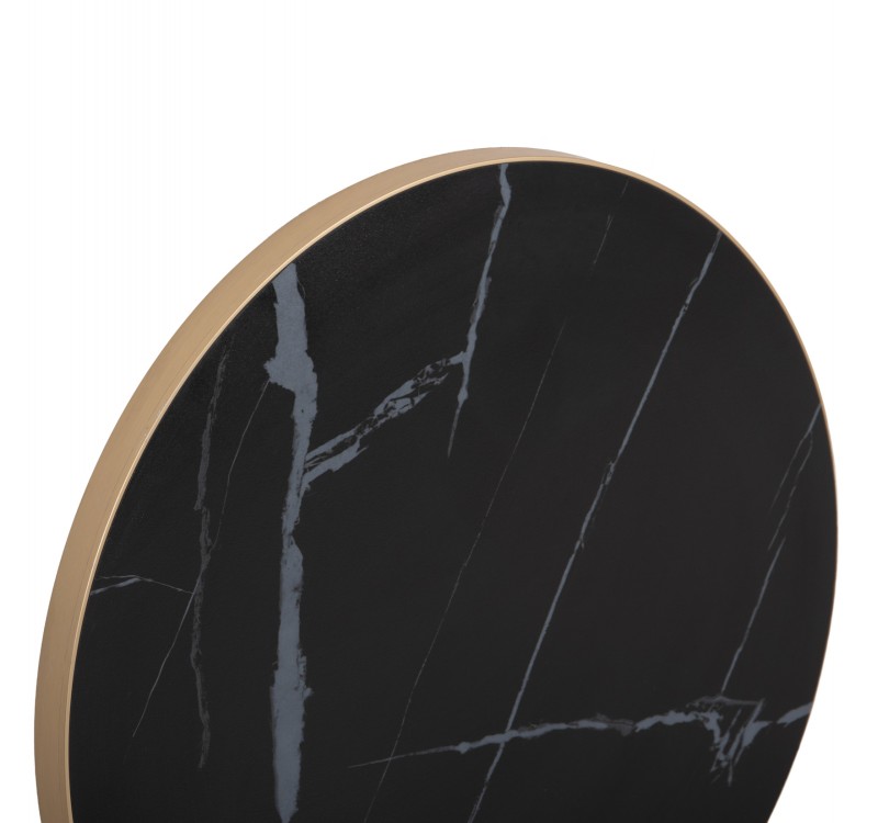 ΕΠΙΦΑΝΕΙΑ ΤΡΑΠΕΖΙΟΥ SINTERED STONE HM6652.13 ΜΕ ΠΛΑΙΣΙΟ ALU ΧΡΥΣΟ Φ60εκ.