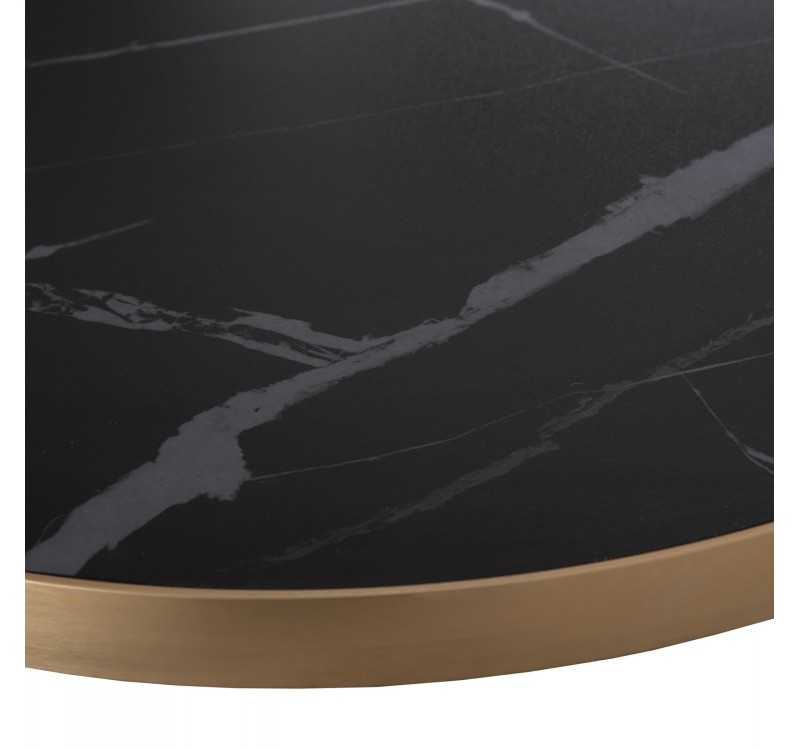 ΕΠΙΦΑΝΕΙΑ ΤΡΑΠΕΖΙΟΥ SINTERED STONE HM6652.13 ΜΕ ΠΛΑΙΣΙΟ ALU ΧΡΥΣΟ Φ60εκ.