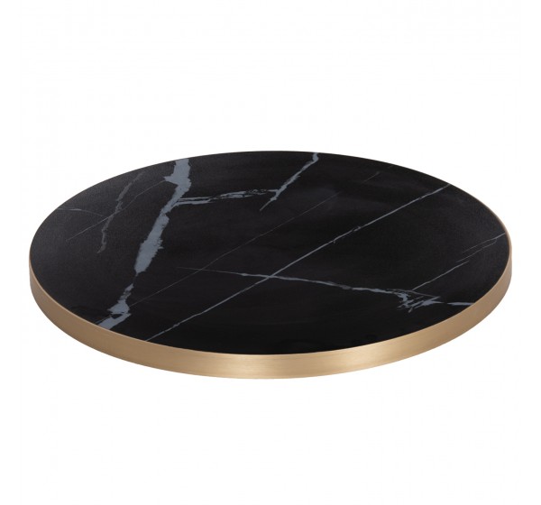 ΕΠΙΦΑΝΕΙΑ ΤΡΑΠΕΖΙΟΥ SINTERED STONE HM6652.13 ΜΕ ΠΛΑΙΣΙΟ ALU ΧΡΥΣΟ Φ60εκ.