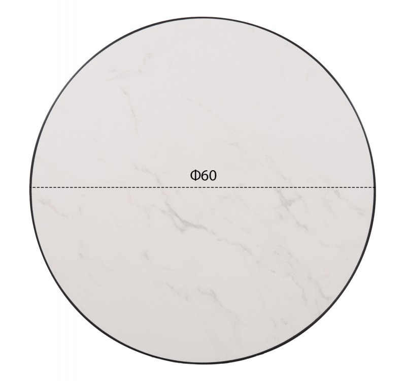 ΕΠΙΦΑΝΕΙΑ ΤΡΑΠΕΖΙΟΥ SINTERED STONE HM6652.02 ΜΕ ΠΛΑΙΣΙΟ ALU ΜΑΥΡΟ Φ60εκ.