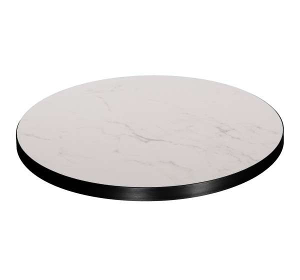 ΕΠΙΦΑΝΕΙΑ ΤΡΑΠΕΖΙΟΥ SINTERED STONE HM6652.02 ΜΕ ΠΛΑΙΣΙΟ ALU ΜΑΥΡΟ Φ60εκ.