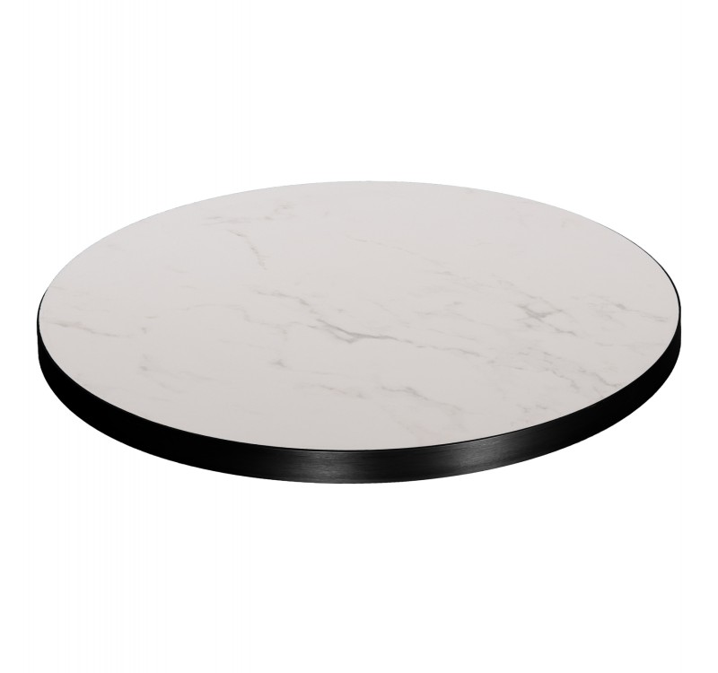 ΕΠΙΦΑΝΕΙΑ ΤΡΑΠΕΖΙΟΥ SINTERED STONE HM6652.02 ΜΕ ΠΛΑΙΣΙΟ ALU ΜΑΥΡΟ Φ60εκ.