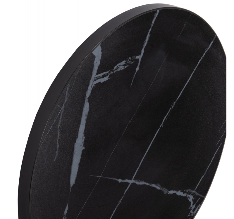 ΕΠΙΦΑΝΕΙΑ ΤΡΑΠΕΖΙΟΥ SINTERED STONE HM6653.03 ΜΕ ΠΛΑΙΣΙΟ ALU ΜΑΥΡΟ Φ70εκ.