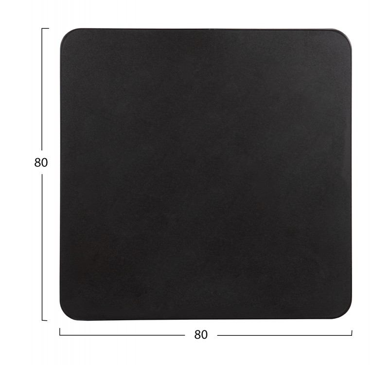 ΕΠΙΦΑΝΕΙΑ ΤΡΑΠΕΖΙΟΥ SINTERED STONE ΤΕΤΡΑΓΩΝΗ HM6655.01 ΠΛΑΙΣΙΟ ALU ΜΑΥΡΟ 80x80εκ.