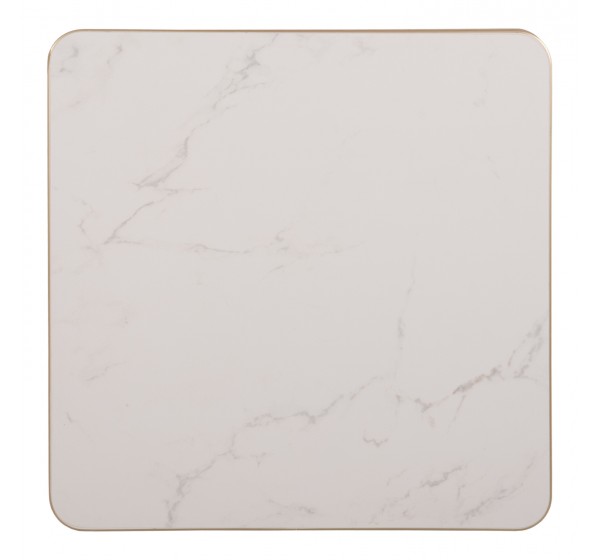 ΕΠΙΦΑΝΕΙΑ ΤΡΑΠΕΖΙΟΥ SINTERED STONE ΤΕΤΡΑΓΩΝΗ HM6655.12 ΠΛΑΙΣΙΟ ALU ΧΡΥΣΟ 80x80εκ.