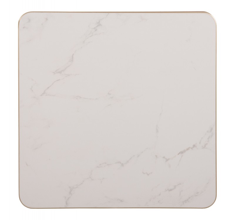 ΕΠΙΦΑΝΕΙΑ ΤΡΑΠΕΖΙΟΥ SINTERED STONE ΤΕΤΡΑΓΩΝΗ HM6655.12 ΠΛΑΙΣΙΟ ALU ΧΡΥΣΟ 80x80εκ.