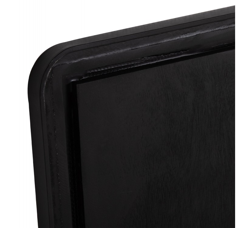 ΕΠΙΦΑΝΕΙΑ ΤΡΑΠΕΖΙΟΥ SINTERED STONE ΤΕΤΡΑΓΩΝΗ HM6655.03 ΠΛΑΙΣΙΟ ALU ΜΑΥΡΟ 80x80εκ.