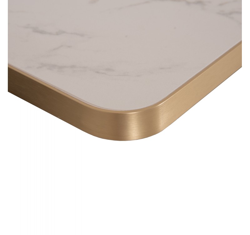 ΕΠΙΦΑΝΕΙΑ ΤΡΑΠΕΖΙΟΥ SINTERED STONE ΟΡΘΟΓΩΝΙΑ HM6656.12 ΠΛΑΙΣΙΟ ALU ΧΡΥΣΟ 120x80εκ.