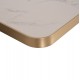 ΕΠΙΦΑΝΕΙΑ ΤΡΑΠΕΖΙΟΥ SINTERED STONE ΟΡΘΟΓΩΝΙΑ HM6656.12 ΠΛΑΙΣΙΟ ALU ΧΡΥΣΟ 120x80εκ.