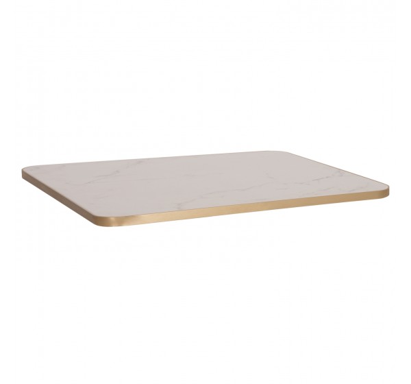 ΕΠΙΦΑΝΕΙΑ ΤΡΑΠΕΖΙΟΥ SINTERED STONE ΟΡΘΟΓΩΝΙΑ HM6656.12 ΠΛΑΙΣΙΟ ALU ΧΡΥΣΟ 120x80εκ.