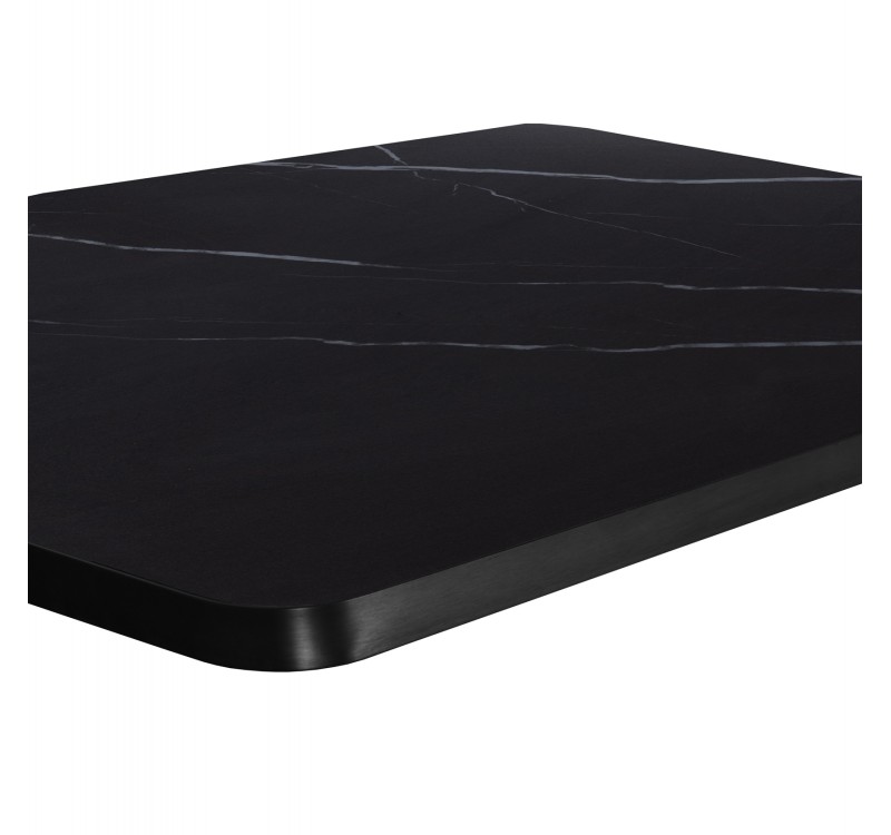 ΕΠΙΦΑΝΕΙΑ ΤΡΑΠΕΖΙΟΥ SINTERED STONE ΟΡΘΟΓΩΝΙΑ HM6656.03 ΠΛΑΙΣΙΟ ALU ΜΑΥΡΟ 120x80εκ.