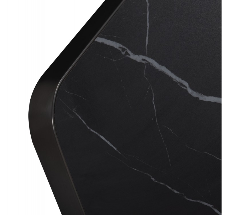 ΕΠΙΦΑΝΕΙΑ ΤΡΑΠΕΖΙΟΥ SINTERED STONE ΟΡΘΟΓΩΝΙΑ HM6656.03 ΠΛΑΙΣΙΟ ALU ΜΑΥΡΟ 120x80εκ.