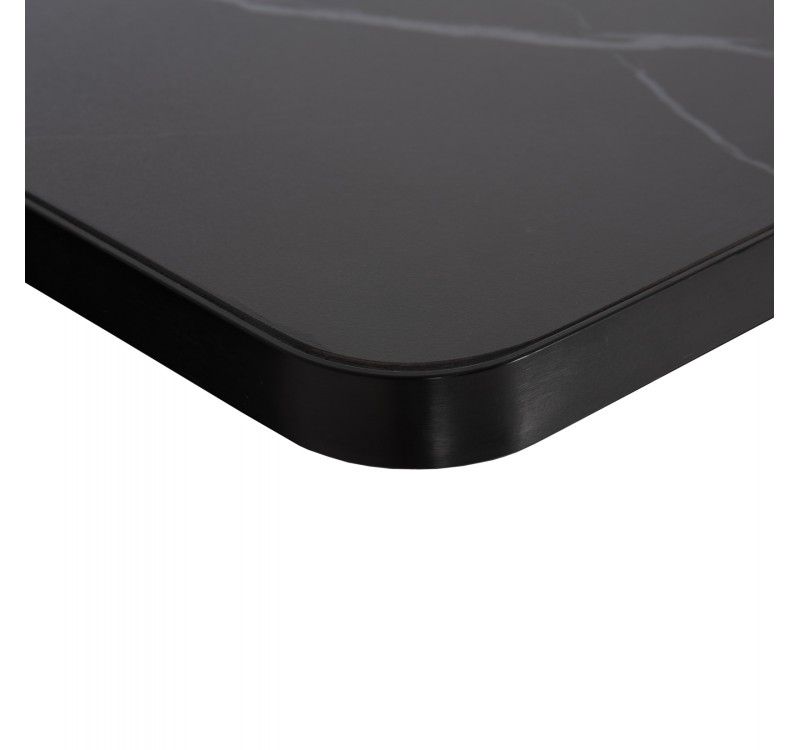 ΕΠΙΦΑΝΕΙΑ ΤΡΑΠΕΖΙΟΥ SINTERED STONE ΟΡΘΟΓΩΝΙΑ HM6656.03 ΠΛΑΙΣΙΟ ALU ΜΑΥΡΟ 120x80εκ.