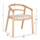 ΠΟΛΥΘΡΟΝΑ ΤΡΑΠΕΖΑΡΙΑΣ EFFY HM18393.01 ΦΡΑΞΙΝΟΣ ΣΕ OAK-ΚΑΘΙΣΜΑ ΕΚΡΟΥ PU 60x58x71Υεκ