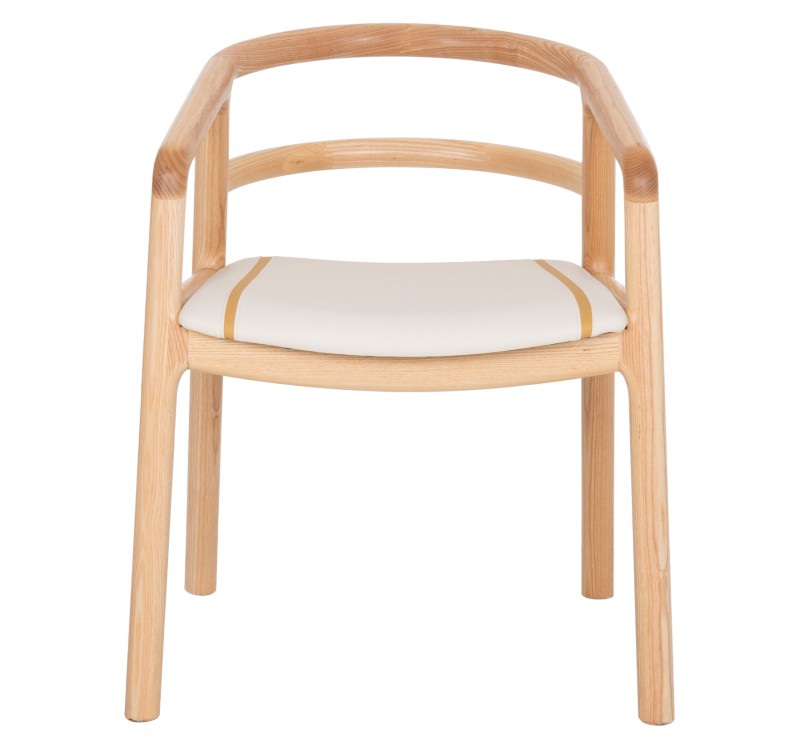 ΠΟΛΥΘΡΟΝΑ ΤΡΑΠΕΖΑΡΙΑΣ EFFY HM18393.01 ΦΡΑΞΙΝΟΣ ΣΕ OAK-ΚΑΘΙΣΜΑ ΕΚΡΟΥ PU 60x58x71Υεκ
