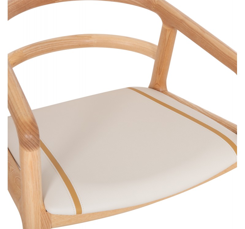 ΠΟΛΥΘΡΟΝΑ ΤΡΑΠΕΖΑΡΙΑΣ EFFY HM18393.01 ΦΡΑΞΙΝΟΣ ΣΕ OAK-ΚΑΘΙΣΜΑ ΕΚΡΟΥ PU 60x58x71Υεκ