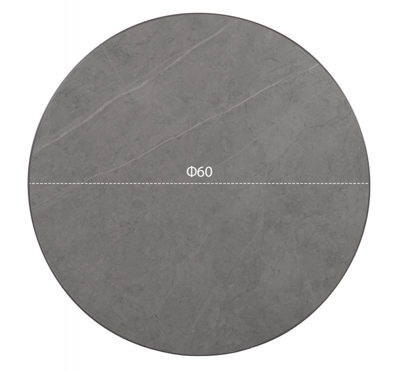 ΕΠΙΦΑΝΕΙΑ ΤΡΑΠΕΖΙΟΥ SINTERED STONE HM6652.05 ΜΕ ΠΛΑΙΣΙΟ ALU ΓΚΡΙ Φ60εκ.
