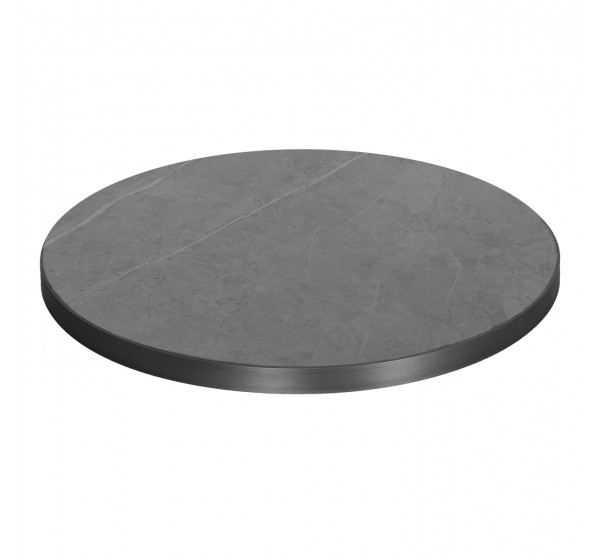 ΕΠΙΦΑΝΕΙΑ ΤΡΑΠΕΖΙΟΥ SINTERED STONE HM6652.05 ΜΕ ΠΛΑΙΣΙΟ ALU ΓΚΡΙ Φ60εκ.