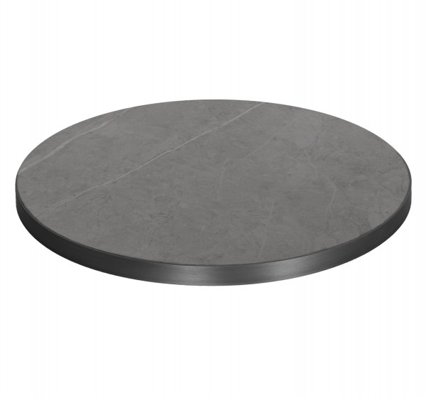 ΕΠΙΦΑΝΕΙΑ ΤΡΑΠΕΖΙΟΥ SINTERED STONE HM6652.05 GREY MARBLE--ΠΛΑΙΣΙΟ ALU ΓΚΡΙ Φ60εκ.