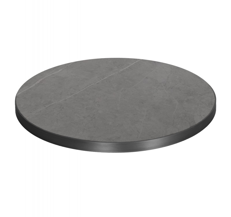 ΕΠΙΦΑΝΕΙΑ ΤΡΑΠΕΖΙΟΥ SINTERED STONE HM6652.05 ΜΕ ΠΛΑΙΣΙΟ ALU ΓΚΡΙ Φ60εκ.