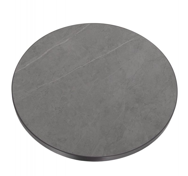ΕΠΙΦΑΝΕΙΑ ΤΡΑΠΕΖΙΟΥ SINTERED STONE HM6653.05 ΜΕ ΠΛΑΙΣΙΟ ALU ΓΚΡΙ Φ70εκ.