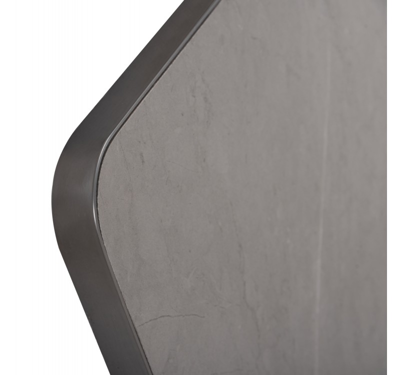 ΕΠΙΦΑΝΕΙΑ ΤΡΑΠΕΖΙΟΥ SINTERED STONE ΤΕΤΡΑΓΩΝΗ HM6655.05 ΠΛΑΙΣΙΟ ALU ΓΚΡΙ 80x80εκ.