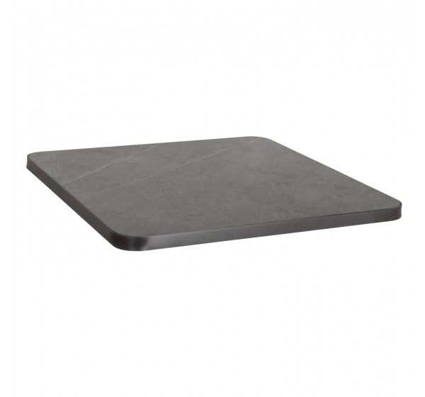 ΕΠΙΦΑΝΕΙΑ ΤΡΑΠΕΖΙΟΥ SINTERED STONE ΤΕΤΡΑΓΩΝΗ HM6655.05 ΠΛΑΙΣΙΟ ALU ΓΚΡΙ 80x80εκ.