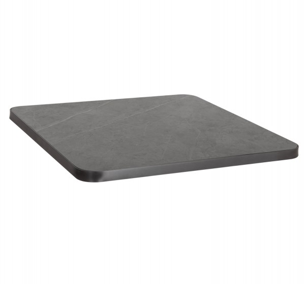 ΕΠΙΦΑΝΕΙΑ ΤΡΑΠΕΖΙΟΥ SINTERED STONE HM6655.05 GREY MARBLE--ΠΛΑΙΣΙΟ ALU ΓΚΡΙ 80x80εκ.