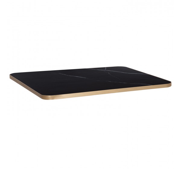 ΕΠΙΦΑΝΕΙΑ ΤΡΑΠΕΖΙΟΥ SINTERED STONE ΟΡΘΟΓΩΝΙΑ HM6656.13 ΠΛΑΙΣΙΟ ALU ΧΡΥΣΟ 120x80εκ.