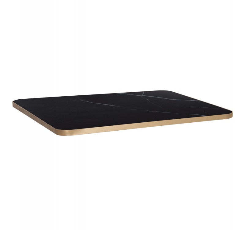 ΕΠΙΦΑΝΕΙΑ ΤΡΑΠΕΖΙΟΥ SINTERED STONE ΟΡΘΟΓΩΝΙΑ HM6656.13 ΠΛΑΙΣΙΟ ALU ΧΡΥΣΟ 120x80εκ.
