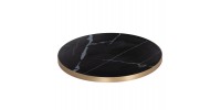 ΕΠΙΦΑΝΕΙΑ ΤΡΑΠΕΖΙΟΥ SINTERED STONE HM6653.13 ΜΕ ΠΛΑΙΣΙΟ ALU ΧΡΥΣΟ Φ70εκ.