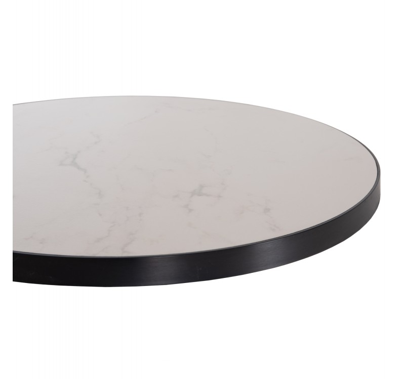 ΕΠΙΦΑΝΕΙΑ ΤΡΑΠΕΖΙΟΥ SINTERED STONE HM6653.02 ΜΕ ΠΛΑΙΣΙΟ ALU ΜΑΥΡΟ Φ70εκ.