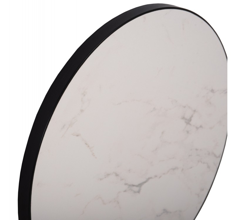 ΕΠΙΦΑΝΕΙΑ ΤΡΑΠΕΖΙΟΥ SINTERED STONE HM6653.02 ΜΕ ΠΛΑΙΣΙΟ ALU ΜΑΥΡΟ Φ70εκ.