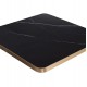 ΕΠΙΦΑΝΕΙΑ ΤΡΑΠΕΖΙΟΥ SINTERED STONE ΤΕΤΡΑΓΩΝΗ HM6655.13 ΠΛΑΙΣΙΟ ALU ΧΡΥΣΟ 80x80εκ.