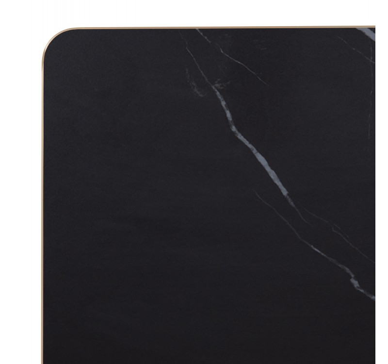 ΕΠΙΦΑΝΕΙΑ ΤΡΑΠΕΖΙΟΥ SINTERED STONE ΤΕΤΡΑΓΩΝΗ HM6655.13 ΠΛΑΙΣΙΟ ALU ΧΡΥΣΟ 80x80εκ.