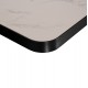 ΕΠΙΦΑΝΕΙΑ ΤΡΑΠΕΖΙΟΥ SINTERED STONE ΤΕΤΡΑΓΩΝΗ HM6655.02 ΠΛΑΙΣΙΟ ALU ΜΑΥΡΟ 80x80εκ.