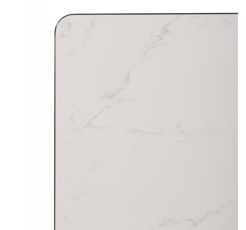 ΕΠΙΦΑΝΕΙΑ ΤΡΑΠΕΖΙΟΥ SINTERED STONE ΤΕΤΡΑΓΩΝΗ HM6655.02 ΠΛΑΙΣΙΟ ALU ΜΑΥΡΟ 80x80εκ.