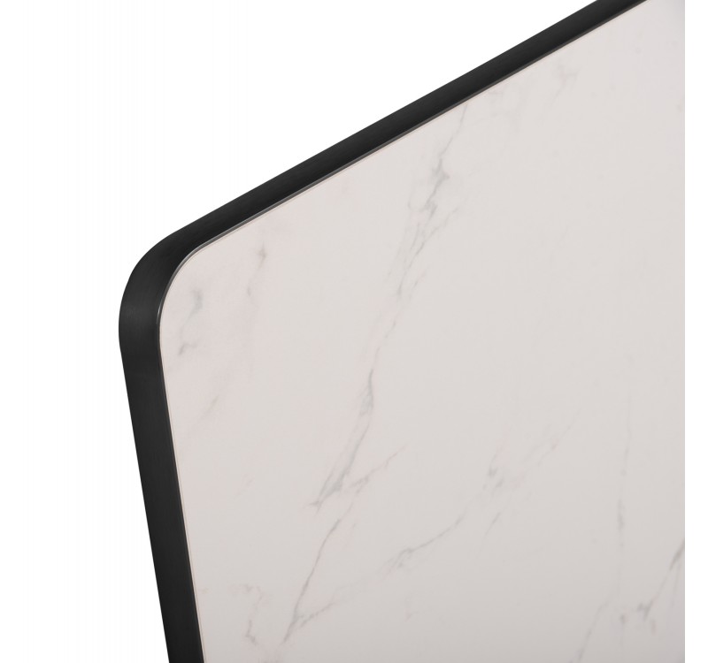 ΕΠΙΦΑΝΕΙΑ ΤΡΑΠΕΖΙΟΥ SINTERED STONE ΟΡΘΟΓΩΝΙΑ HM6656.02 ΠΛΑΙΣΙΟ ALU ΜΑΥΡΟ 120x80εκ.