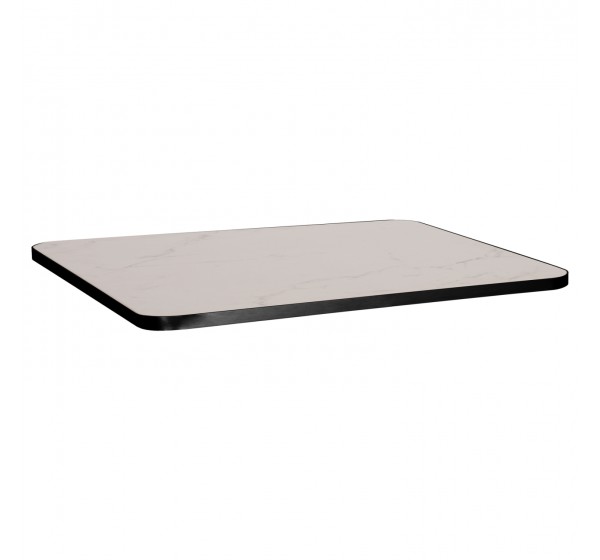 ΕΠΙΦΑΝΕΙΑ ΤΡΑΠΕΖΙΟΥ SINTERED STONE ΟΡΘΟΓΩΝΙΑ HM6656.02 ΠΛΑΙΣΙΟ ALU ΜΑΥΡΟ 120x80εκ.